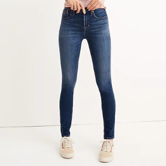 GUC! Madewell Taller 10" High-Rise Skinny Jeans in Danny Wash - Picture 2 of 7